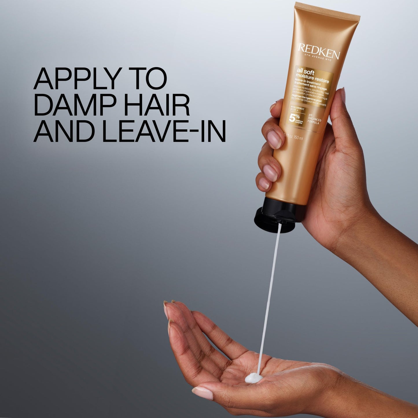 Redken All Soft Moisture Restore Leave-In Treatment | With Hyaluronic Acid and Argan Oil| Hair Treatment for Dry and Brittle Hair | Humidity and Heat Protection | Anti-Frizz | For Soft and Smooth Hair