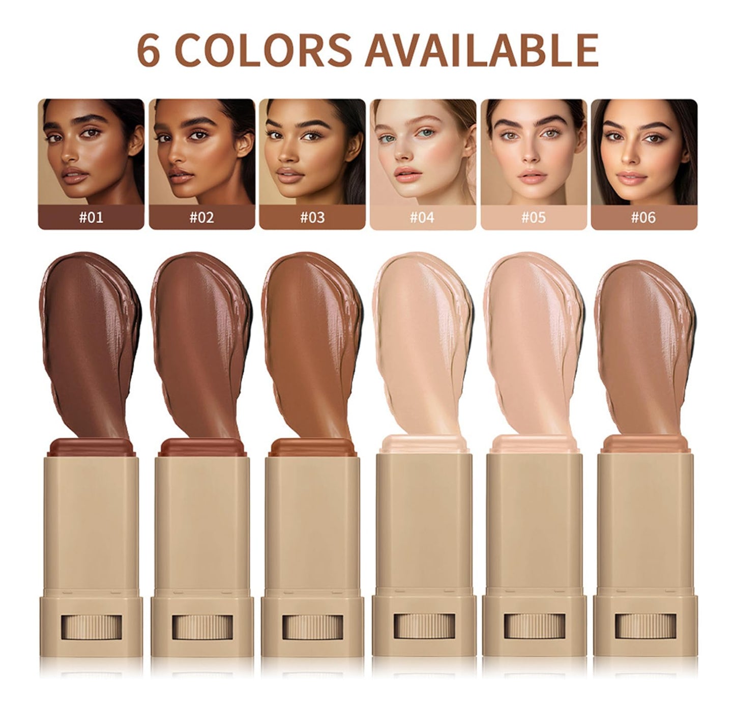 Covebalm Beauty Skin Tint, Serum Boosted Hydration skin tint for Black Women, Foundation Stick Beauty Balm, Lasting Moisturizing, Non-Greasy & Waterproof (#03)