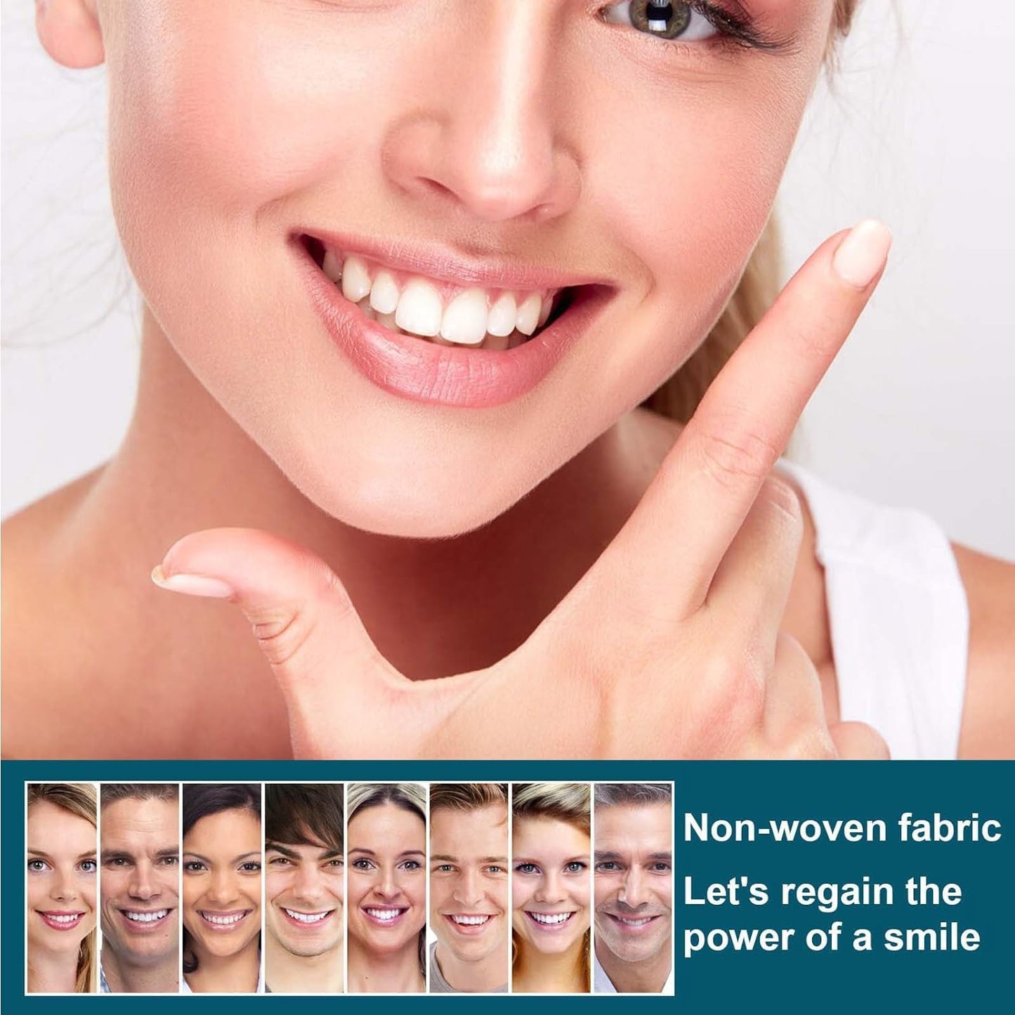 Fake Teeth, 2 PCS Veneers Dentures Socket for Women and Men,Covering Imperfect Teeth,Nature and Comfortable Veneers to Regain Confident Smile.