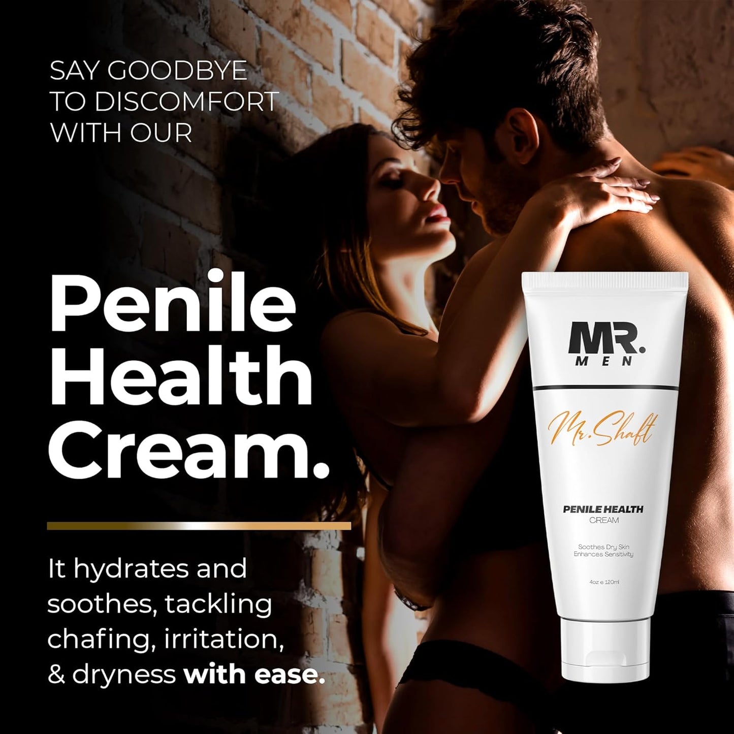 Hydrating Penile Cream for Sensitive Skin – Moisturizer for Men’s Intimate Care – Foreskin Restoration – Fragrance-Free – 4oz
