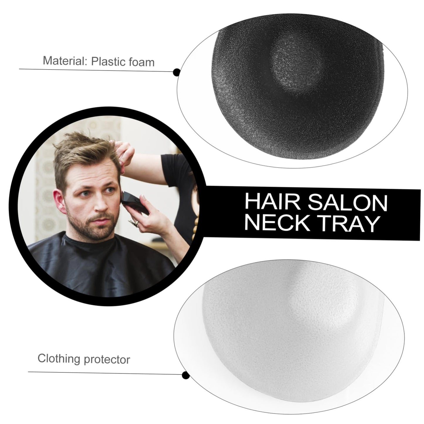 DOITOOL Salon Hairdressing Perming Neck Tray Hair Washing Tray Hair Dye Shoulder Rest Barber Perm Container for Haircut Coloring