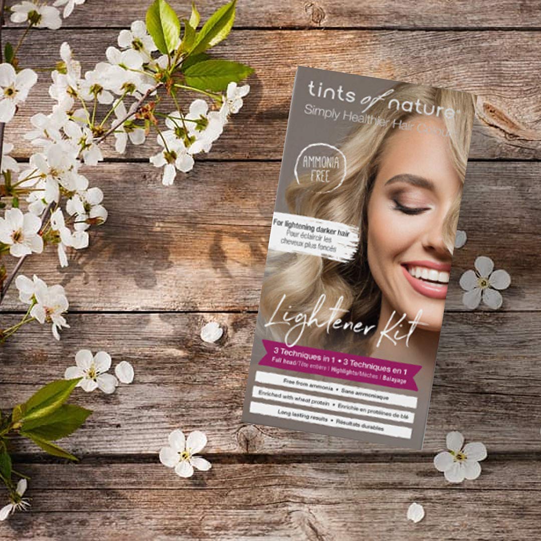 Tints of Nature 3 in 1 Lightener Kit | A Natural, Vegan-Friendly Way for Home Hair Highlights and Brightening | Cruelty-Free Semi-Permanent Dye
