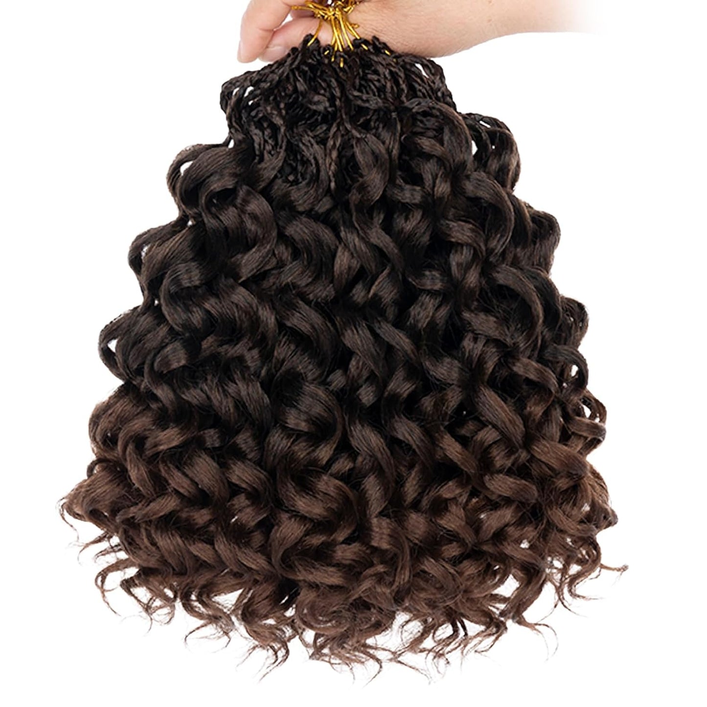 10 Inch Ombre Honey Blonde Gogo Curl Crochet Hair - 8 Packs Ocean Wave Short Curly Braids for Women & Kids