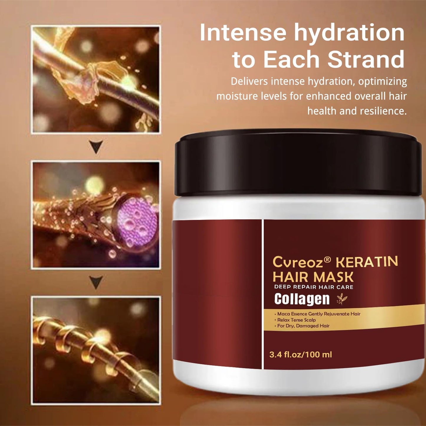 YSMYSM Collagen Hair Treatment, Keratin Hair Mask, Argan Oil Collagen Hair Mask Essence, Deep Conditioning hair Mask for Dry Damaged Hair All hair Types (1PC)