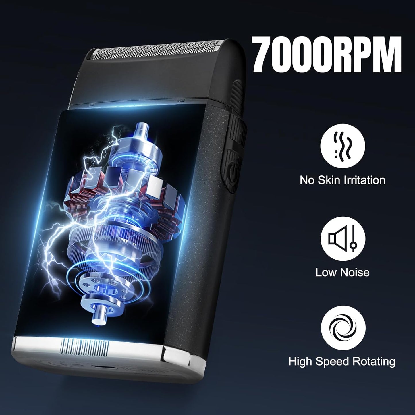 Powerful Foil Bald Shaver for Men - Cordless Electric Razor & Beard Trimmer with LED Display
