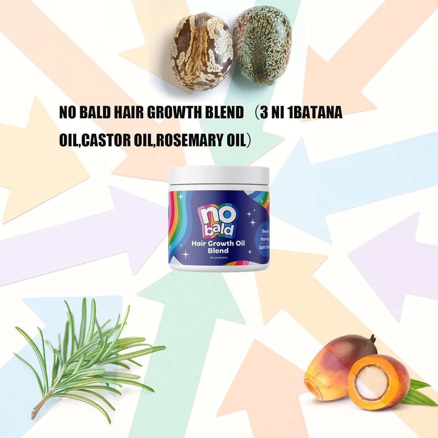 No Bald Hair Growth Oil Blend - Hair Mask for Hair Growth