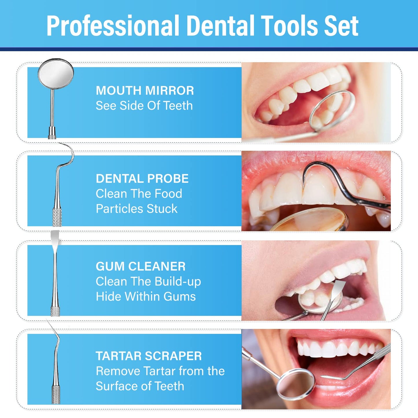 Tooth Repair Kit, Moldable Tooth Filling Repair Kit at Home, Make You Smile Confident Again, 30 ml & 4 Dental Tools