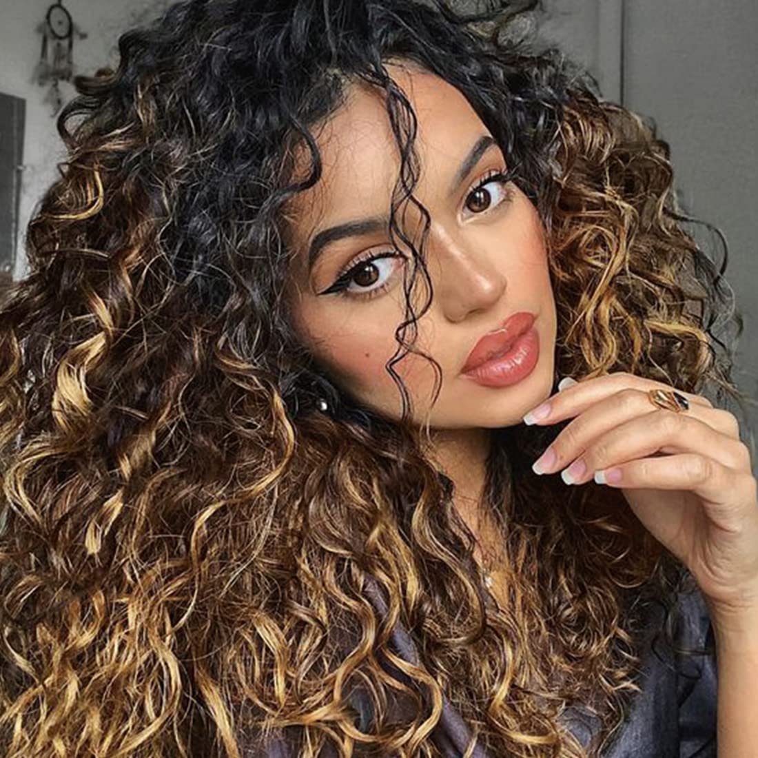 GoGo Curl Crochet Hair 10 Inch - 8 Packs Ombre Brown Water Wave Extensions for Black Women