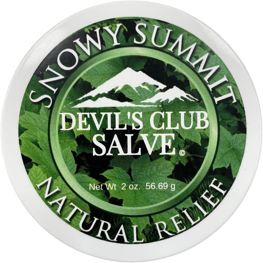 Alaska Devil's Club Salve - Handmade Herbal Muscle Rub Ointment, Light Scent, 2 oz Jar