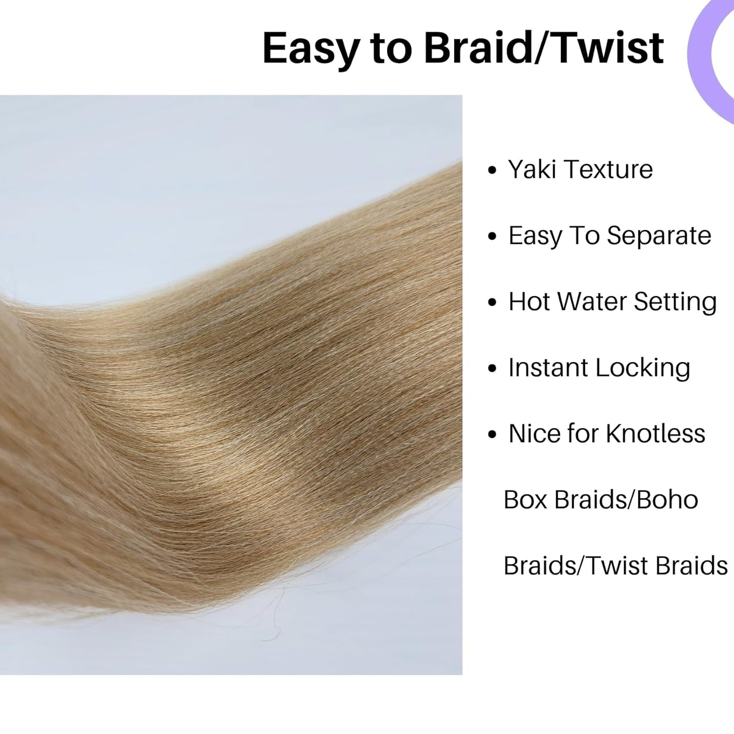 Ash Brown Pre-Stretched Knotless Braiding Hair Extensions - 6 Packs Synthetic Box Braids