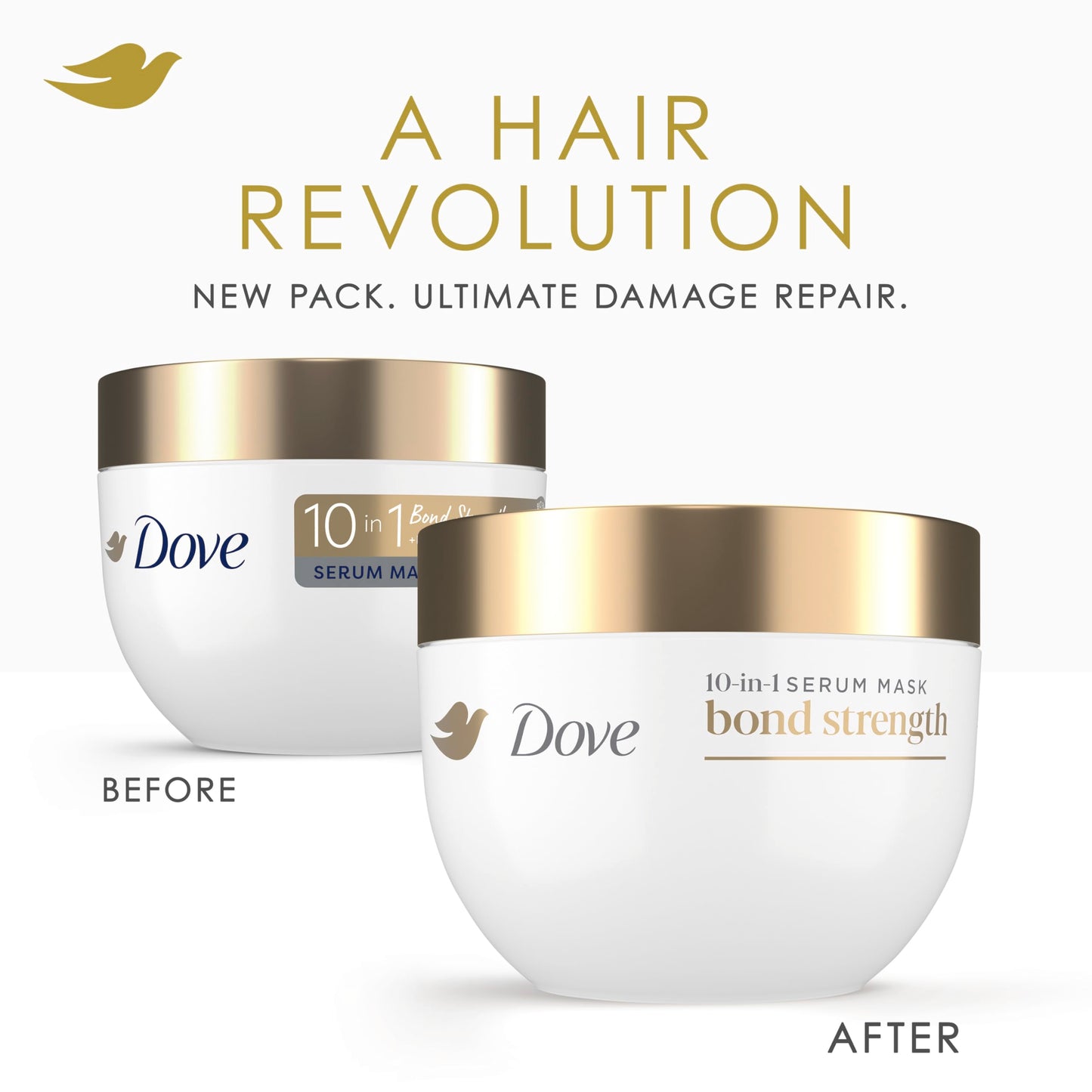 Dove Hair Bond Strength 10in1 Serum Mask for Chemically Damaged Hair with Bio-Protein Care Technology plus Peptide Complex 9.2 fl oz.