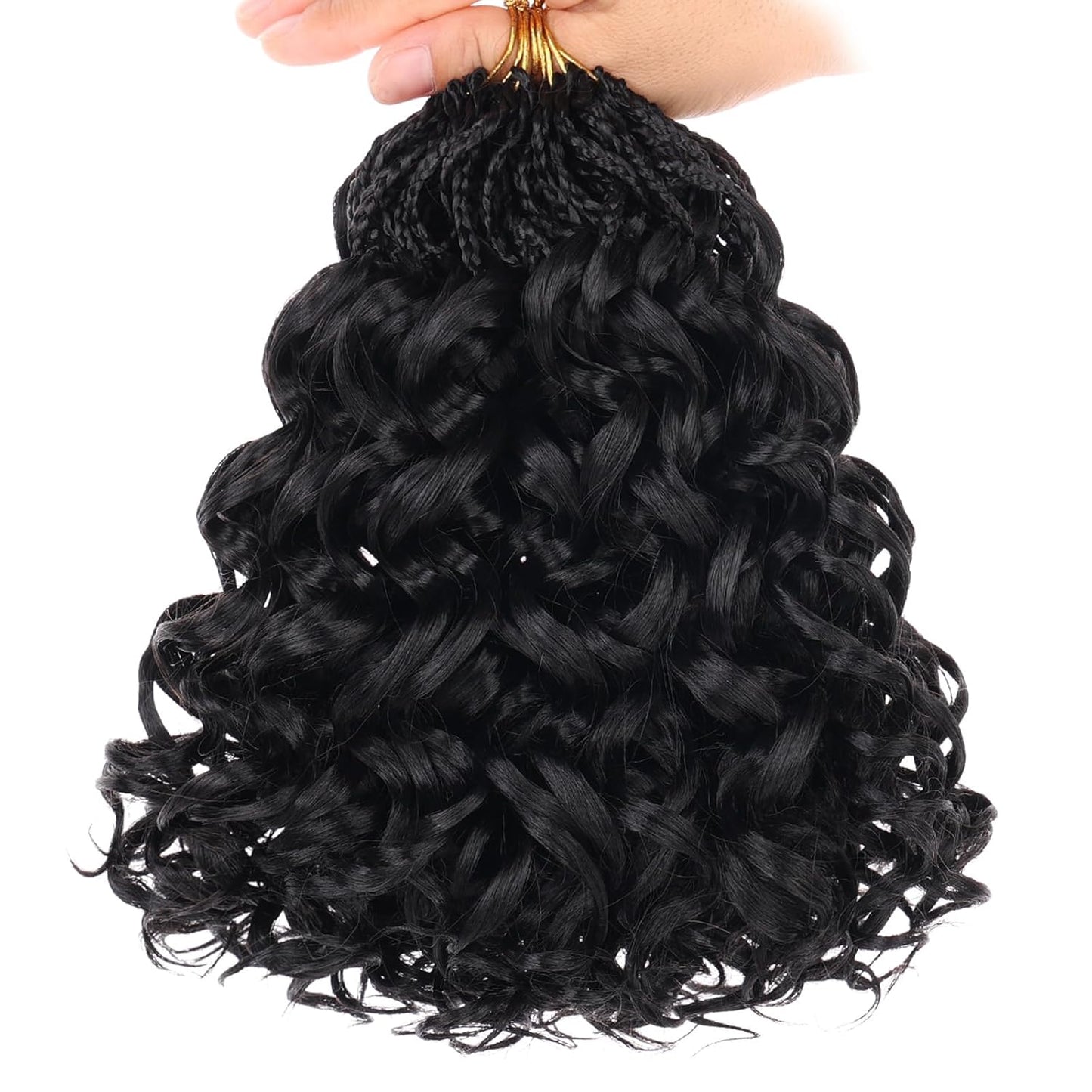 10 Inch Ombre Honey Blonde Gogo Curl Crochet Hair - 8 Packs Ocean Wave Short Curly Braids for Women & Kids