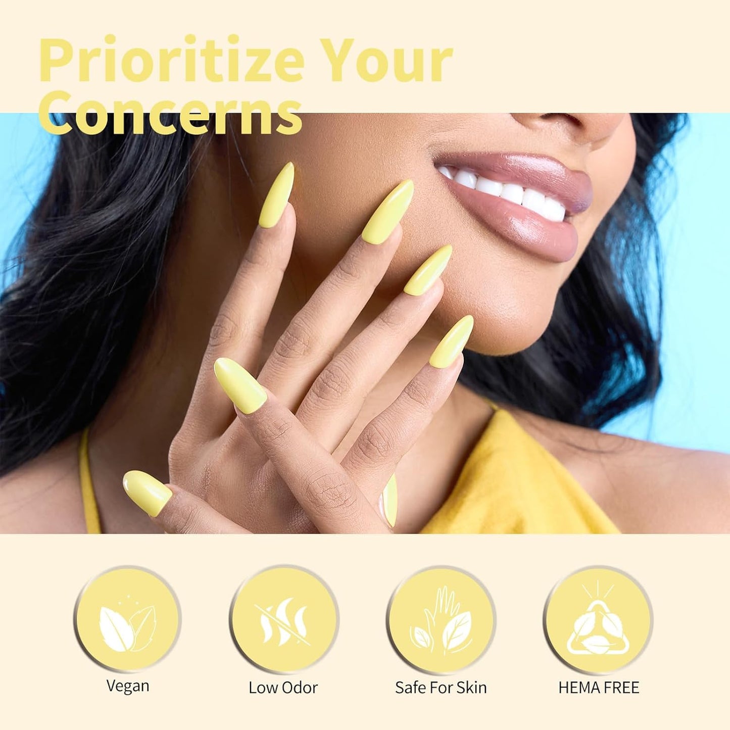 Jelly Nude Pink Gel Nail Polish Set - 6 Pcs Soak Off LED Gel Manicure Kit