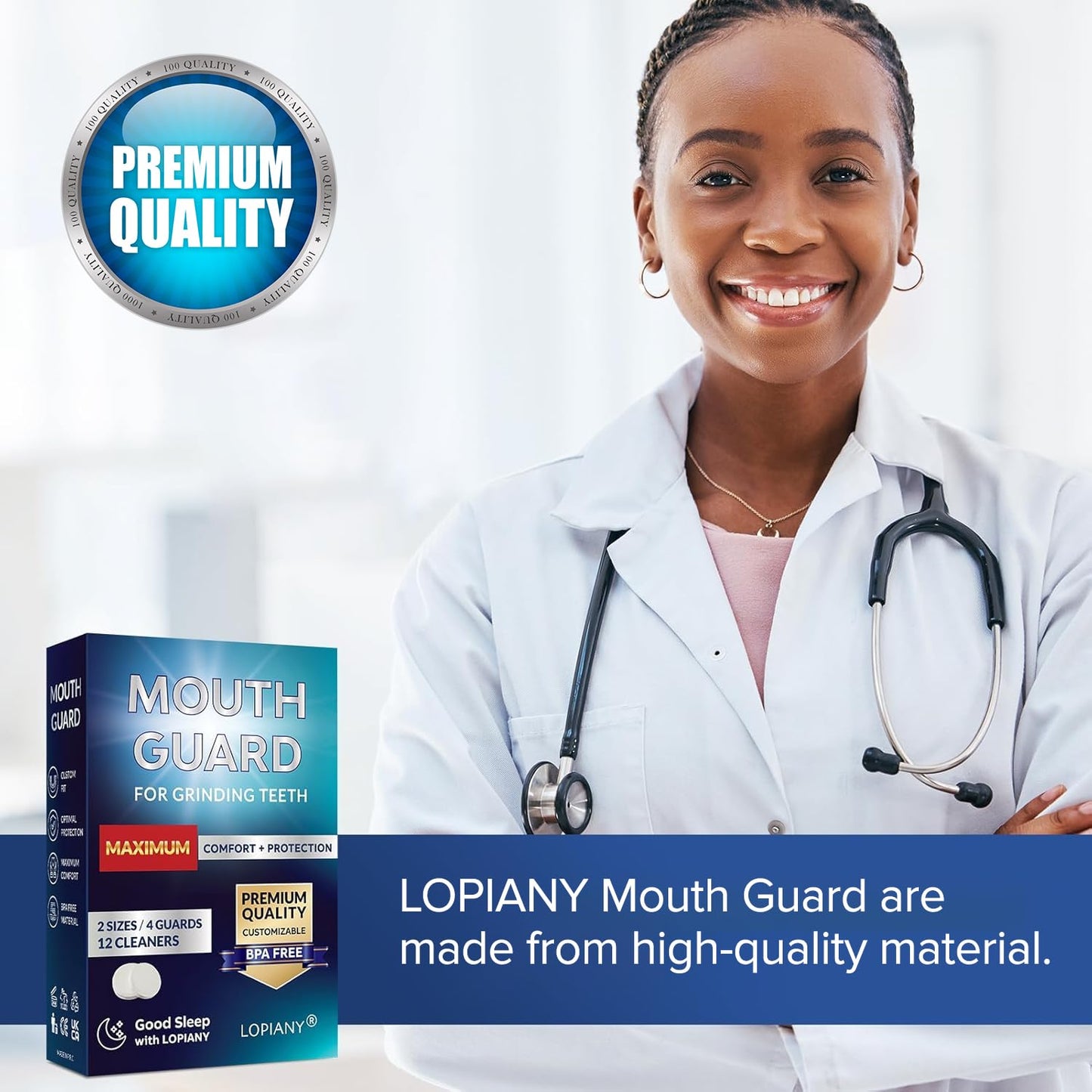 Mouth Guard for Grinding Teeth at Night, Night Guards for Teeth Grinding, Mouthguards for Grinding of Teeth, Mouth Guard for Sleeping with 12 Cleaning Tablets