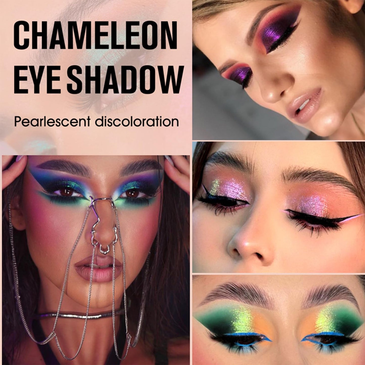 Vuglow Adriana Nicole Cosmetics Eyeshadow, Single Shadows Ethereal, Single Glitter Eyeshadow Korean, Glitter Eye Shadow Primers Palettes, Shimmer Eye Shadows Long Lasting for Eye Makeup Women (4a)