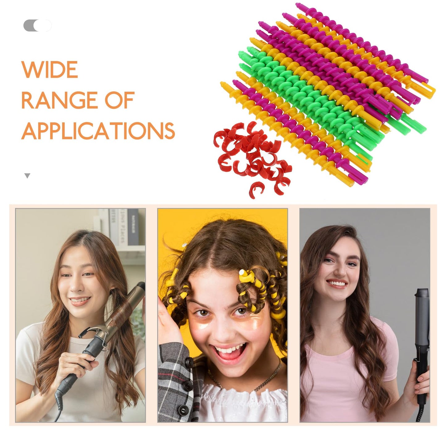 Healeved 20PCS Spiral Perm Rods Spiral Hair Perm Rods for Long Hair Heatless Spiral Curlers Hairdressing Hair Rollers Spiral Hair Curlers Perm Rods