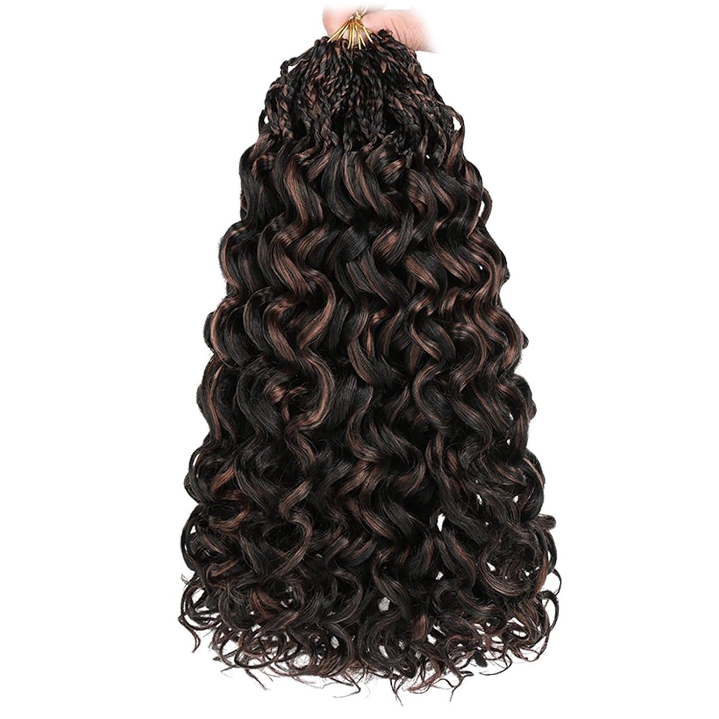10 Inch Ombre Honey Blonde Gogo Curl Crochet Hair - 8 Packs Ocean Wave Short Curly Braids for Women & Kids