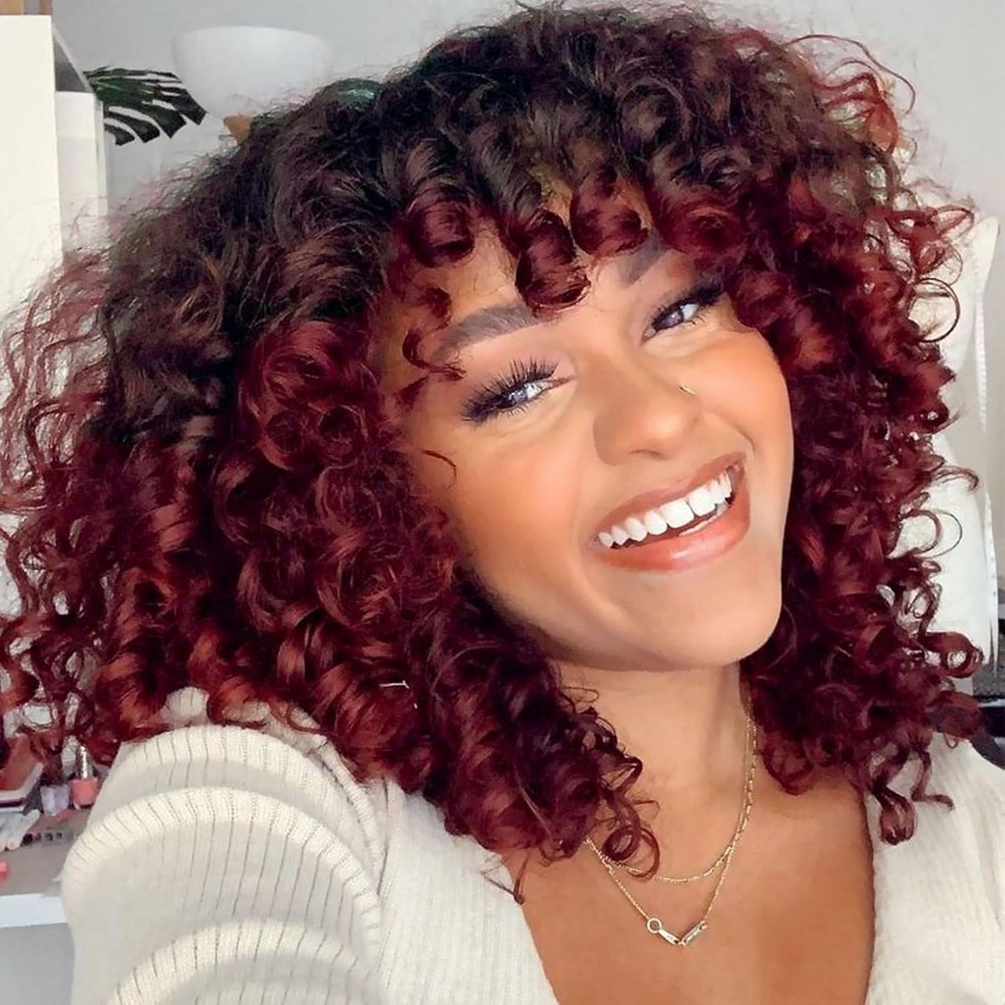 GoGo Curl Crochet Hair 10 Inch - 8 Packs Ombre Brown Water Wave Extensions for Black Women