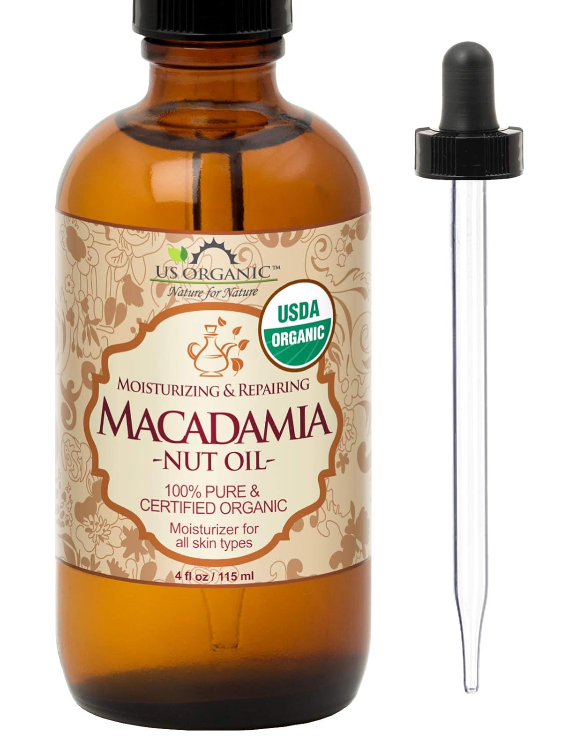 USDA Organic Sea Buckthorn Oil - 100% Pure Virgin, Anti-Aging Face & Hair Treatment, 1 oz