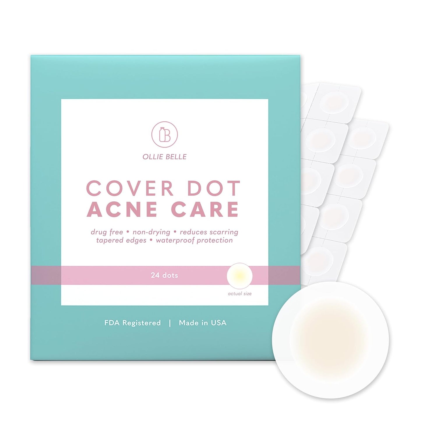 Hydrocolloid Acne Treatment Dots (120 Count) | Clear Waterproof Blemish Patches