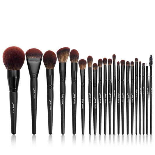 Vegan Makeup Brush Set - 16pcs Premium Synthetic Eye Brushes for Blending, Eyeliner & Concealer