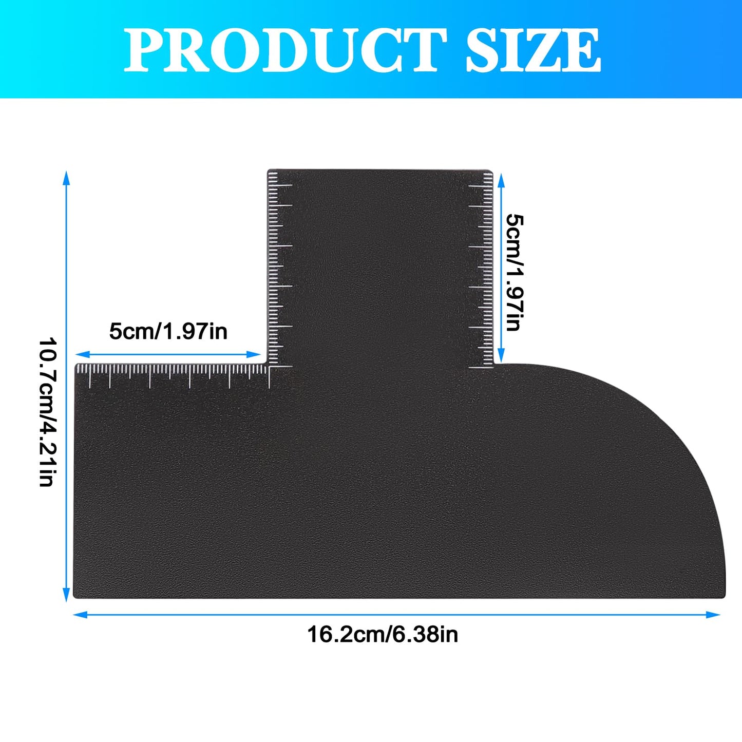 loghohu Enhancement Card for Barbers Hairline Shaping Tool Reusable Enhancement Card Precision Styling Easy to Clean for Men Grooming Home Professional Use (Black)