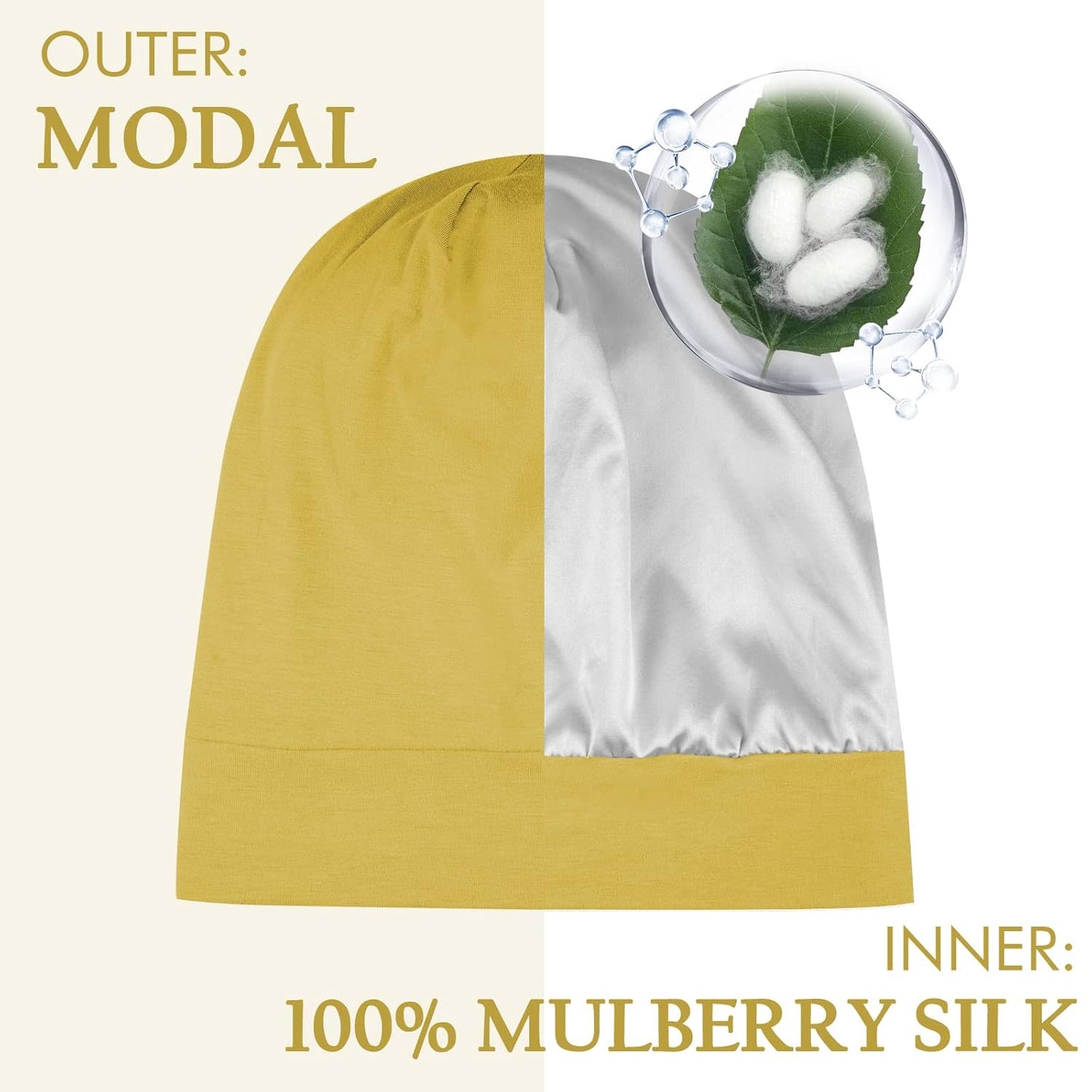100% Silk Dreadlock Cap & Bonnet for Sleeping - Extra Large Hair Cover for Men & Women