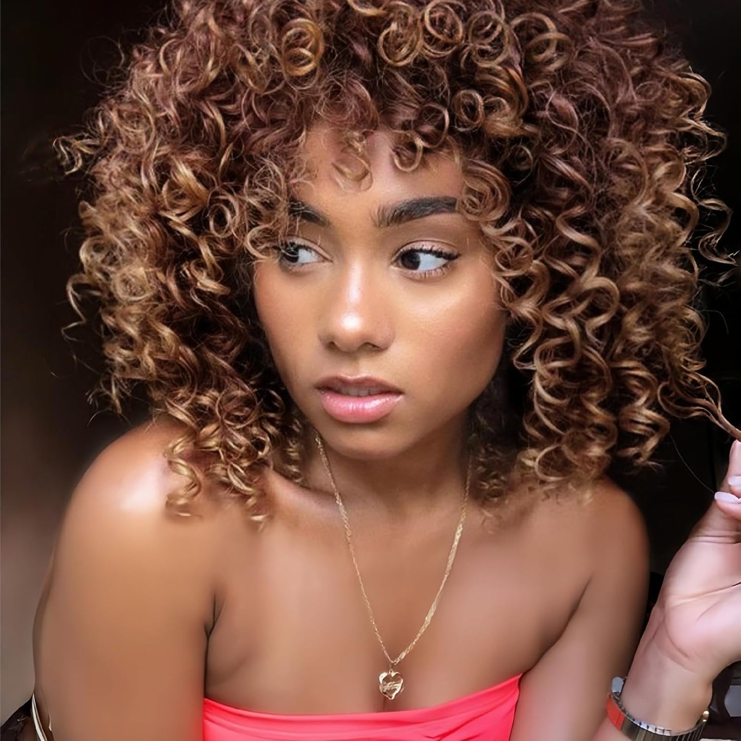 GoGo Curl Crochet Hair 10 Inch - 8 Packs Ombre Brown Water Wave Extensions for Black Women