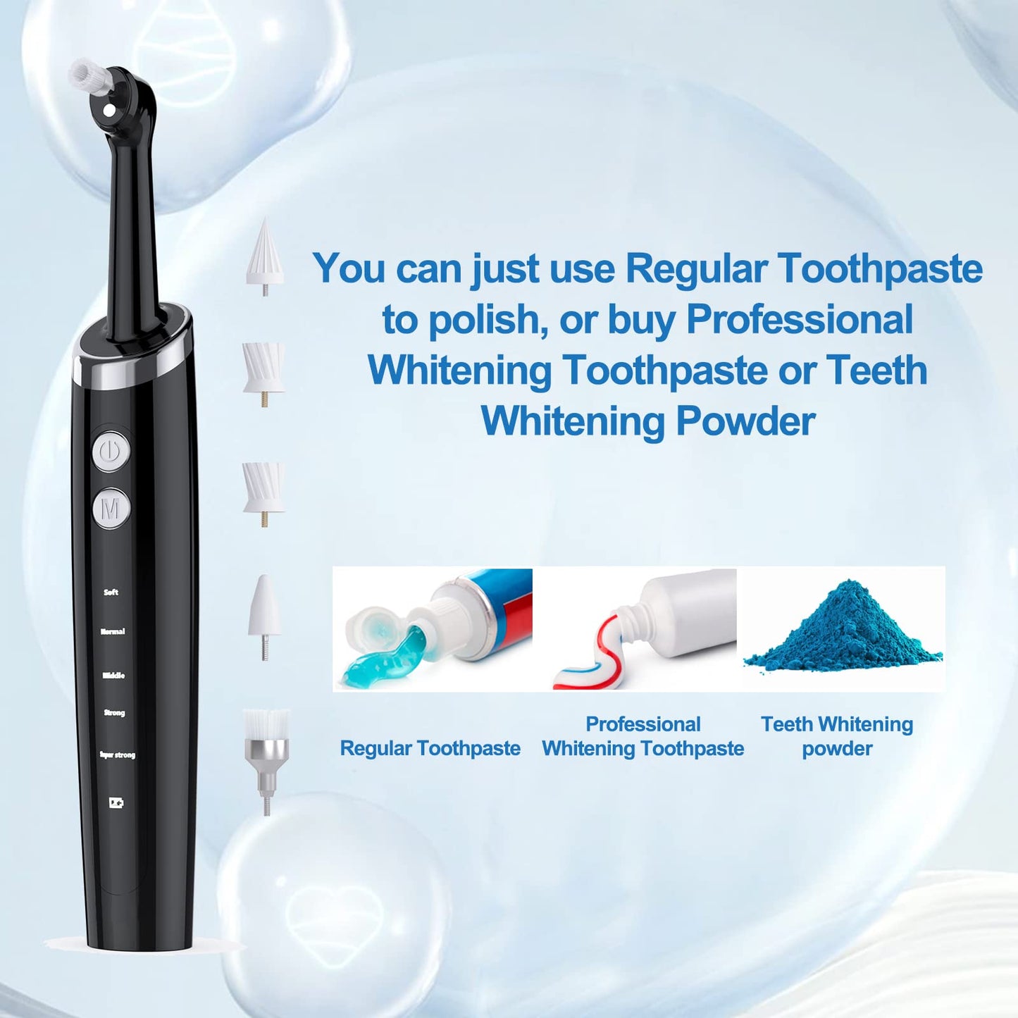 Heartyfly Dental Tools, Electric Tooth Polisher & Manual Teeth Cleaning Kit for Cleaning and Polishing of Tooth, All in One for Total Tooth Care, Removing Stains and Tartar & Brighten and Polish Teeth