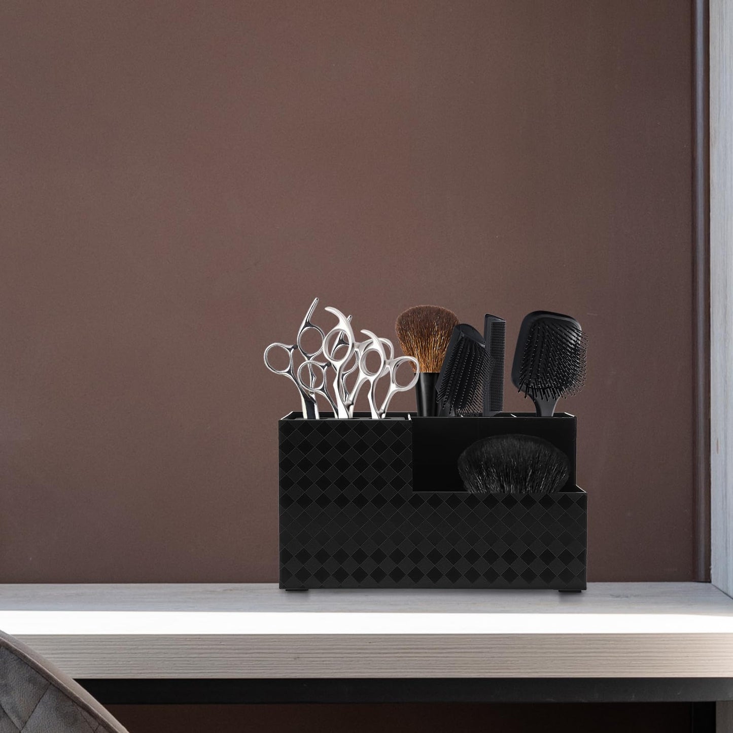 minkissy Scissor Holder for Hairdressers Shear Organizer Scissors Holder Box Hair Cutting Organizer Case Hairdressing Tool for Scissors Combs Clips for Barber Salon