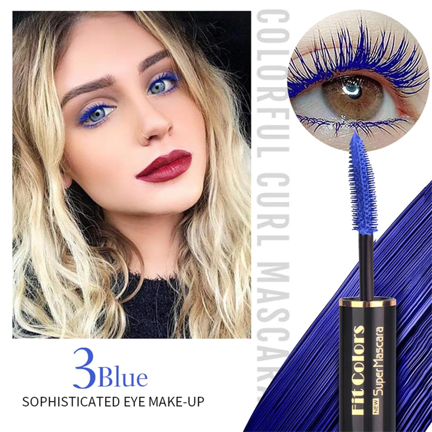 Colored Mascara Set - 9 Waterproof Shades for Long-Lasting Eye Makeup - Perfect Mother's Day Gift