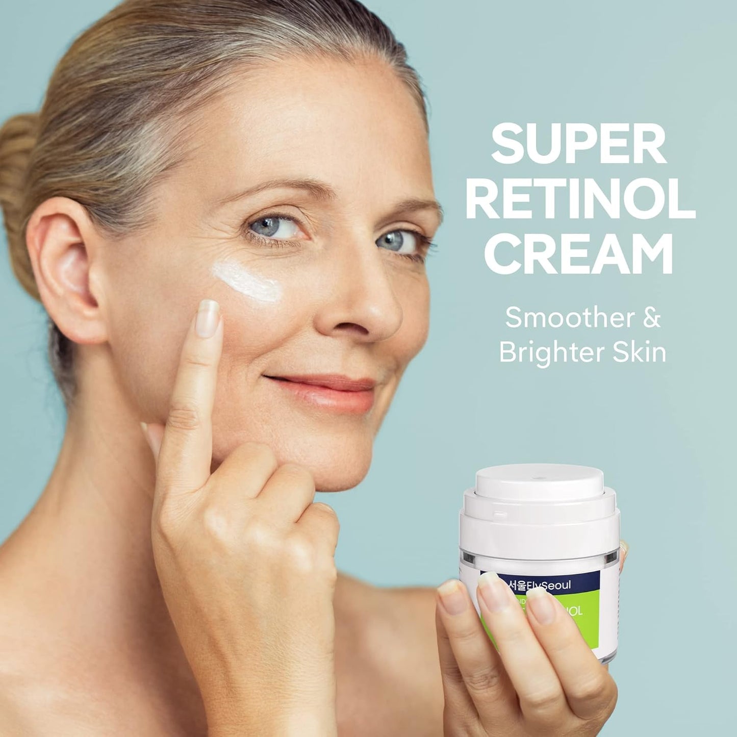 Korean 6-in-1 Men's Face Cream - Anti-Aging Moisturizer for Wrinkles, Dark Circles & Puffiness with Retinol & Hyaluronic Acid, 1.7 oz