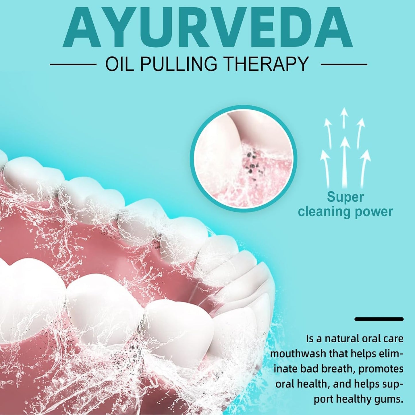 Coconut Oil Pulling for Fresh Breath and Oral Hygiene - Ayurvedic Expert Formulated | Supports Healthy Gums | Natural - Includes Tongue Scraper and Measuring Cup - 16 oz