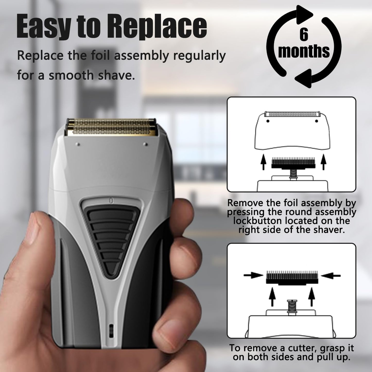 Replacement Foil for Andis Pro Foil Shaver TS-1 TS-2 - Hypoallergenic Gold Foil, 1 Pack