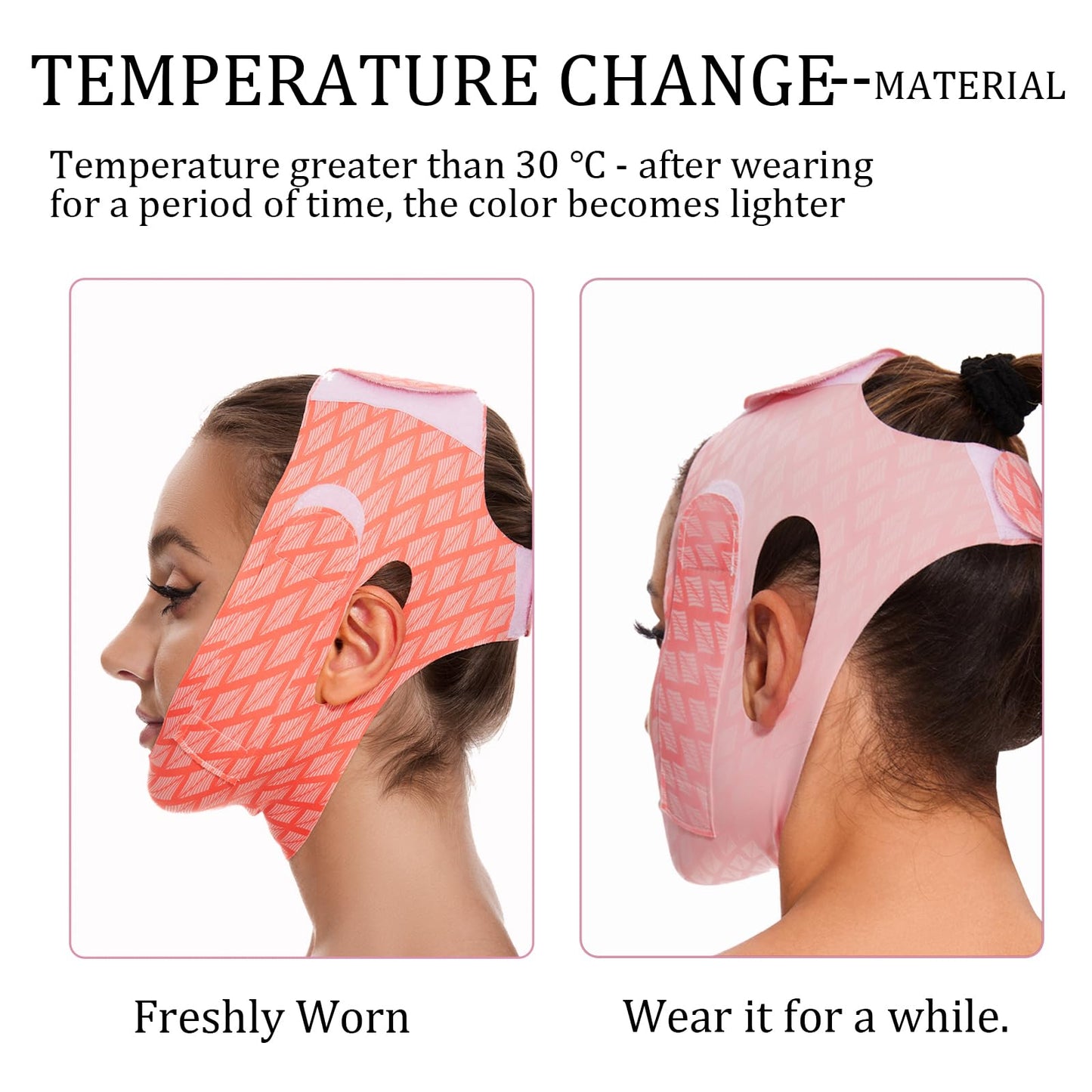Edcbmb V Line Mask Double chin reducer Strap Eliminator Remover Prevent Sagging Shaped Face Belt slimming for Sleeping Women Jaw Exerciser