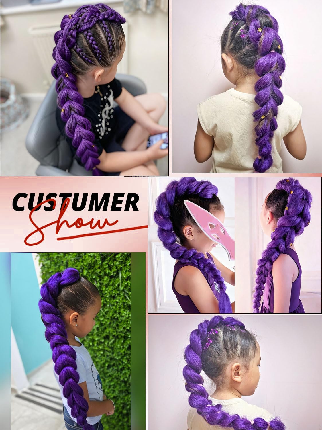 24-Inch Pre-Stretched Braiding Hair - 8 Packs Soft Yaki Texture for Crochet & Twists