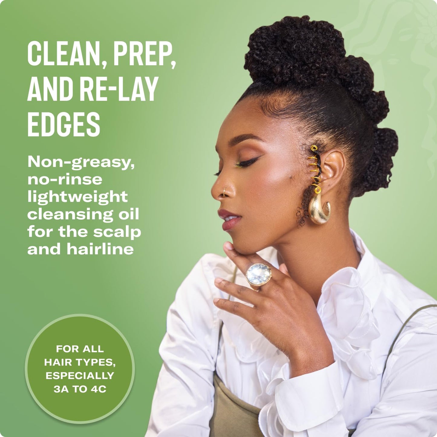 Mielle Organics Rosemary & Mint Scalp & Edge Cleansing Hair Oil - No-Rinse Scalp Cleanser for Product Build Up - Prolongs Hairstyles Between Wash Days & Encourages Longer, Healthier Hair (4 Oz)