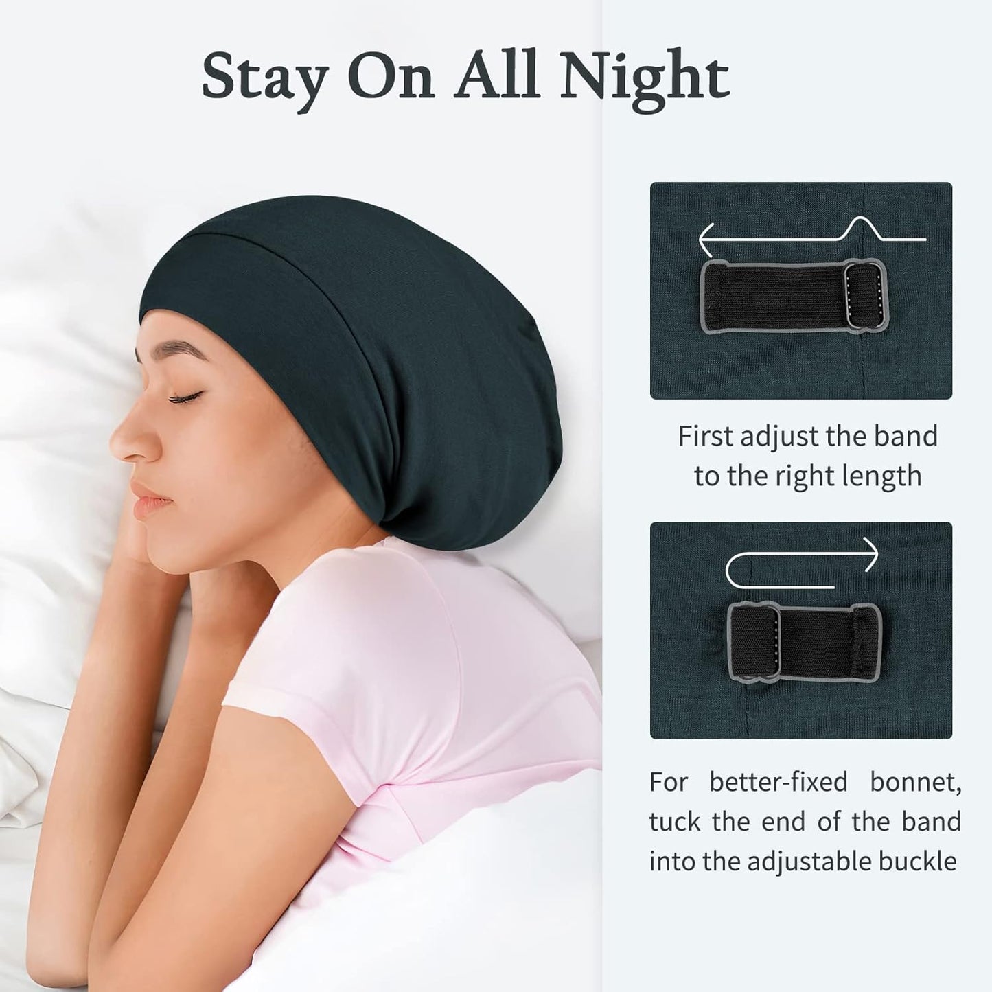 100% Silk Dreadlock Cap & Bonnet for Sleeping - Extra Large Hair Cover for Men & Women