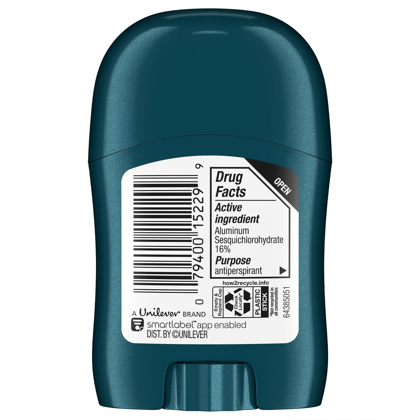 Degree Men Cool Rush Travel Deodorant 18-Pack | 72H Mini Antiperspirant, 0.5 Oz