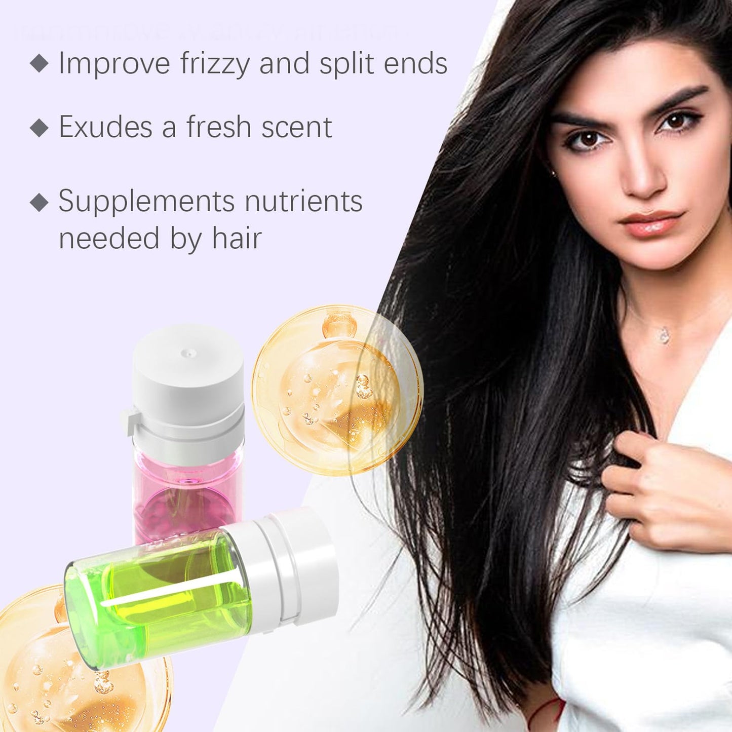 Pricyru Perfume & Hair Oil 2-In-1, Avocado and Camellia Nourishment Hair Perfume Oil, Hair Perfume for Women Long-Lasting, Mini Travel Size Hair Perfume Oil Set for All Hair (1.5ml, 40PCS)