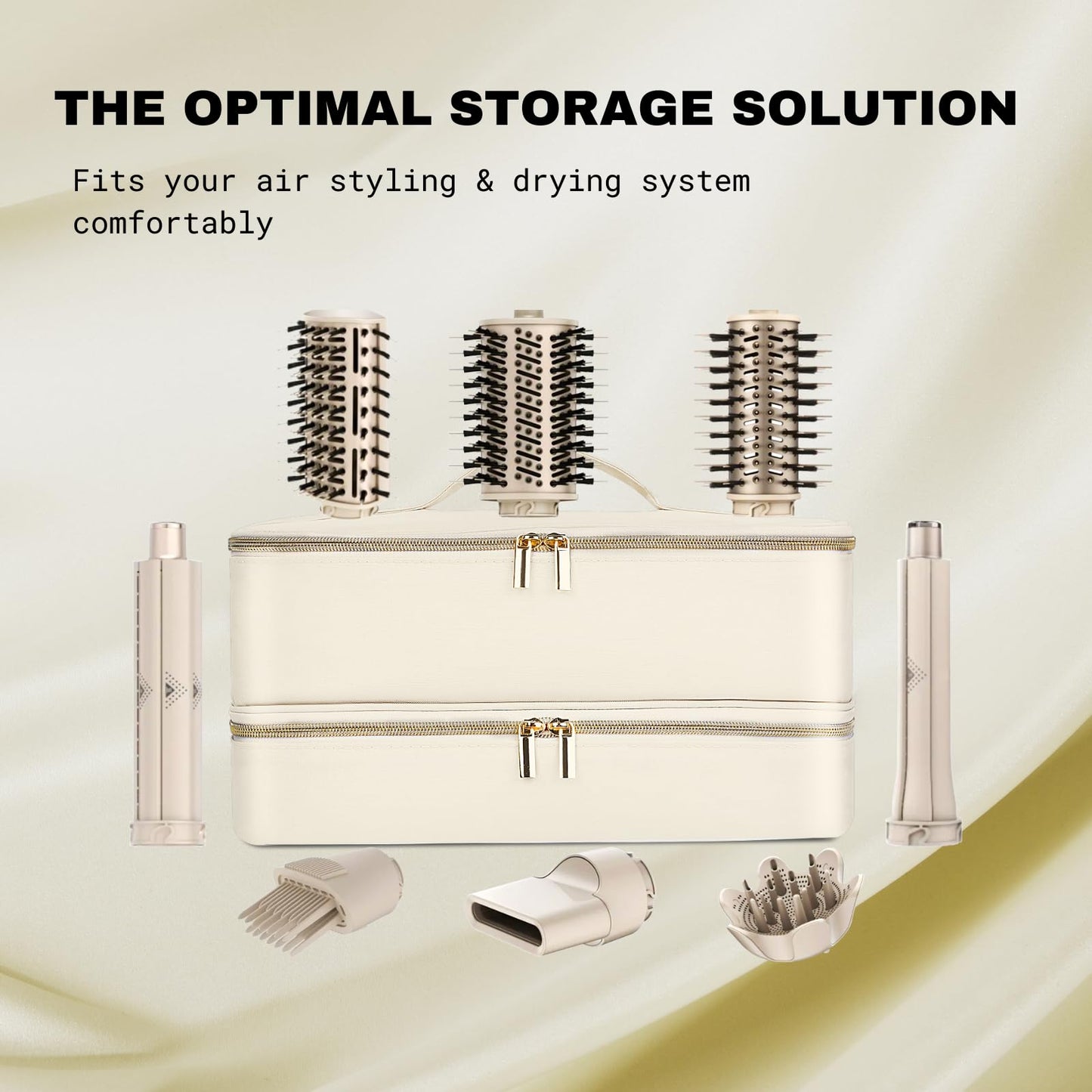 Wjiang Carrying Case for Shark Flex Style Dyson Airwrap Supersonic Hair Dryer Double-Layer Travel Storage Bag Also for Revlon Hair Dryer Brush Hair Accessories Tools