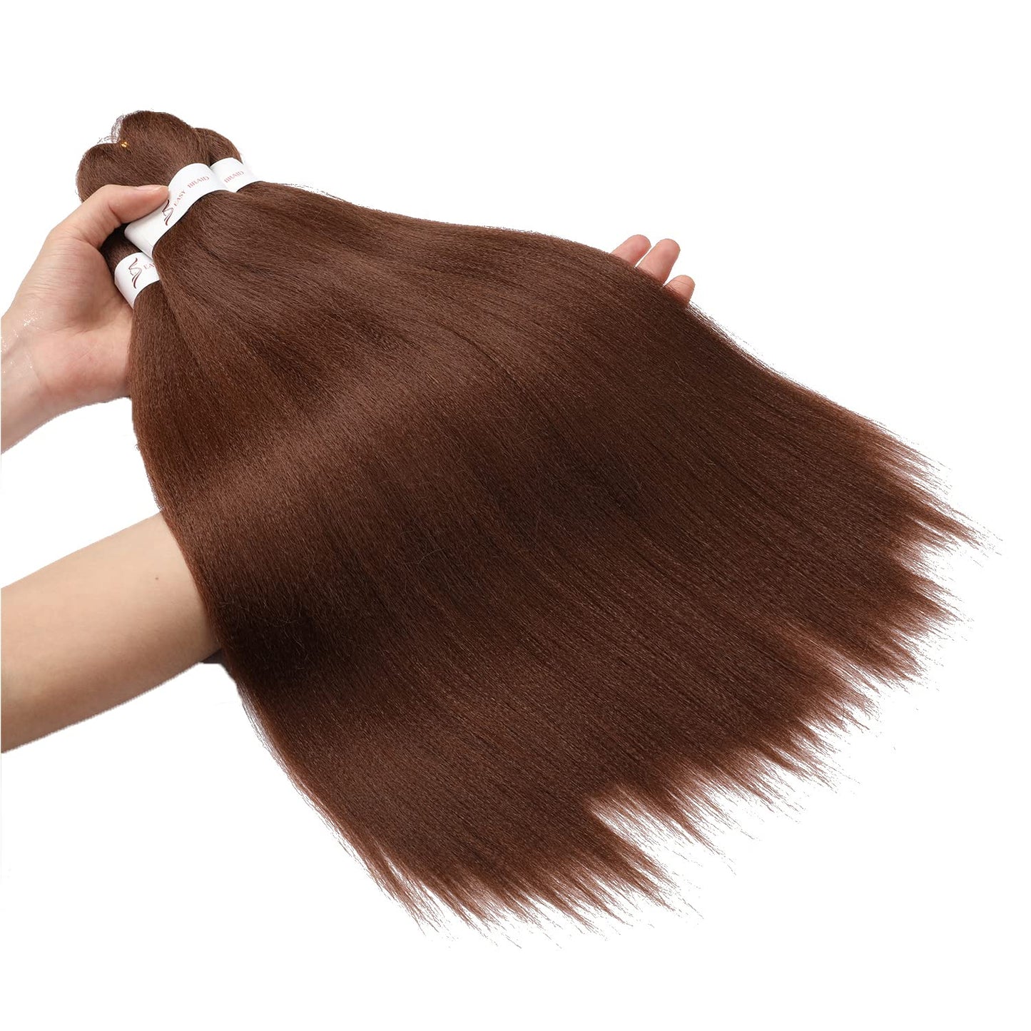8 Packs 20-Inch Ombre Pre-Stretched Braiding Hair - Soft Yaki Texture Extensions