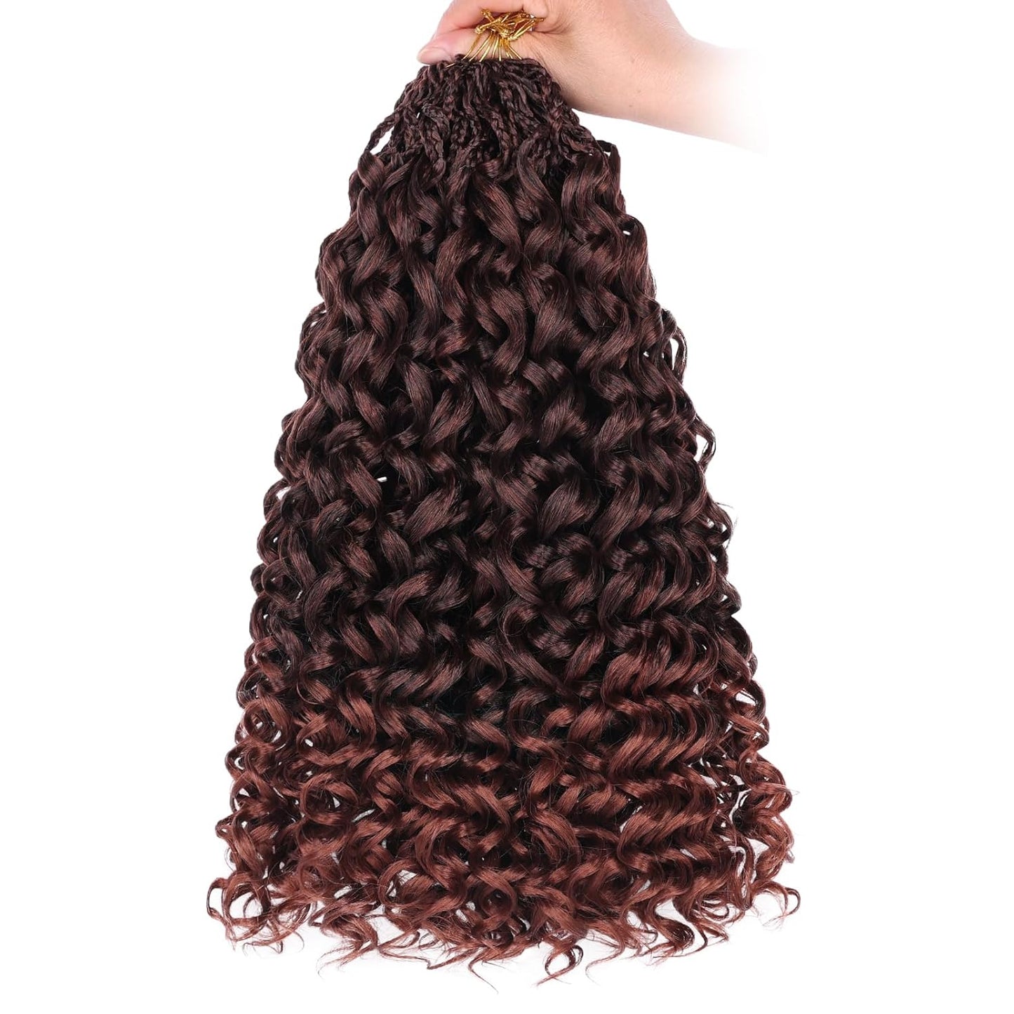 10 Inch Ombre Honey Blonde Gogo Curl Crochet Hair - 8 Packs Ocean Wave Short Curly Braids for Women & Kids