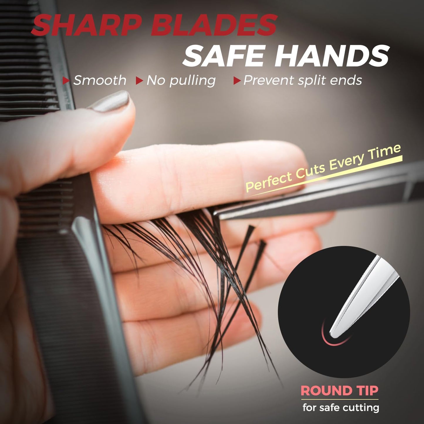SWAP Professional Hair Cutting Scissors - SUS 440C Barber Shears, Profesional Shears for Hair Cutting (S2, 6 '' Hair Cutting Scissors)