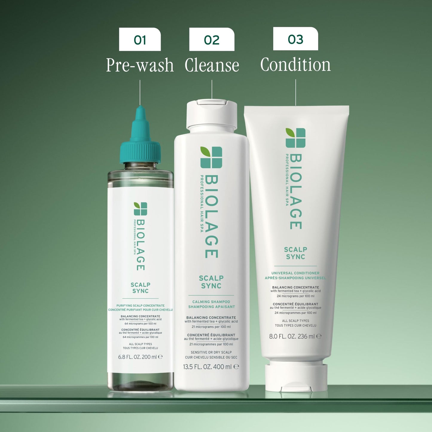 Biolage Scalp Sync Universal Conditioner - Nourishing & Hydrating for All Scalp Types, Lightweight Conditioning, Fermented Tea Blend & Glycolic Acid, Vegan & Paraben-Free, 8 Fl Oz, packaging may vary
