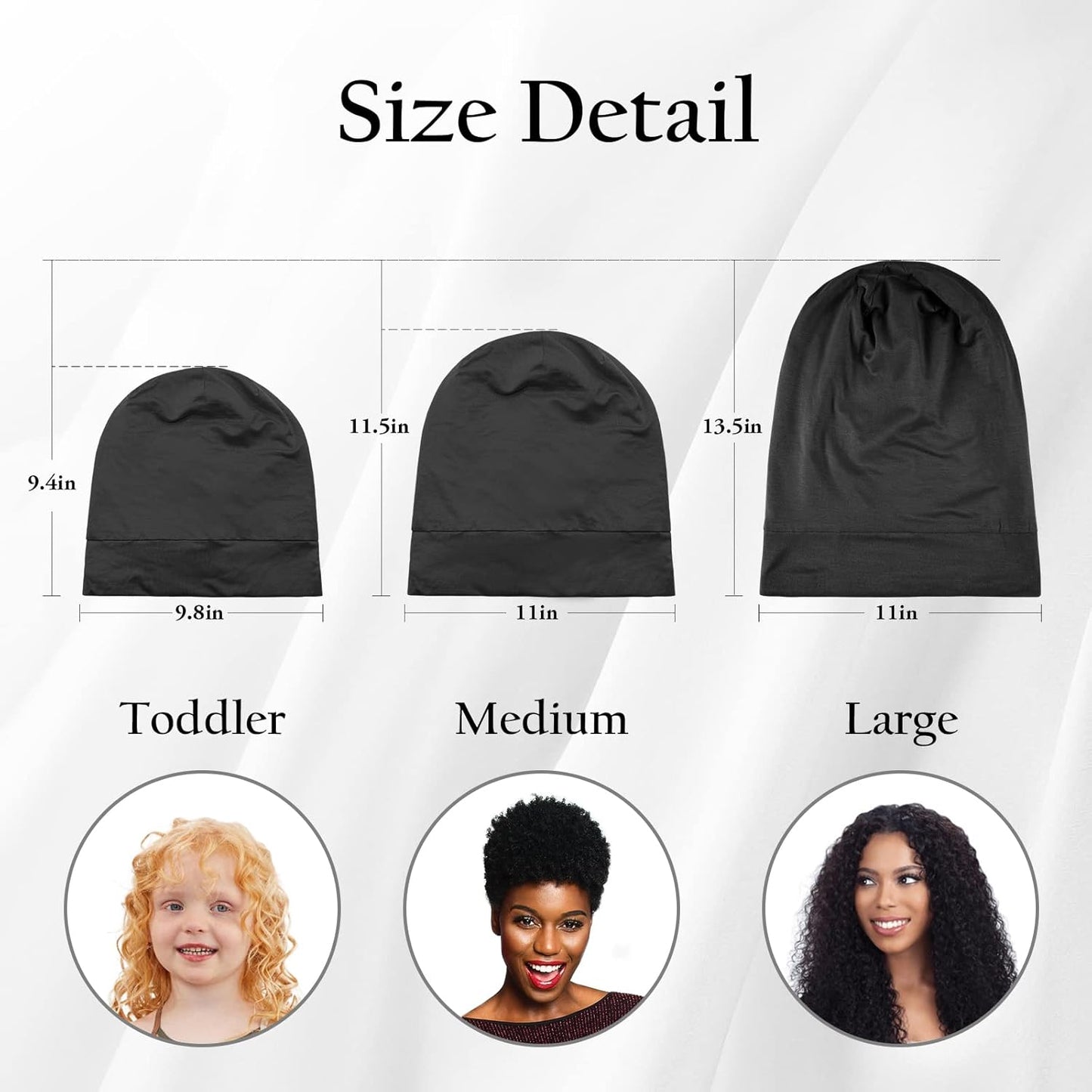 100% Silk Dreadlock Cap & Bonnet for Sleeping - Extra Large Hair Cover for Men & Women