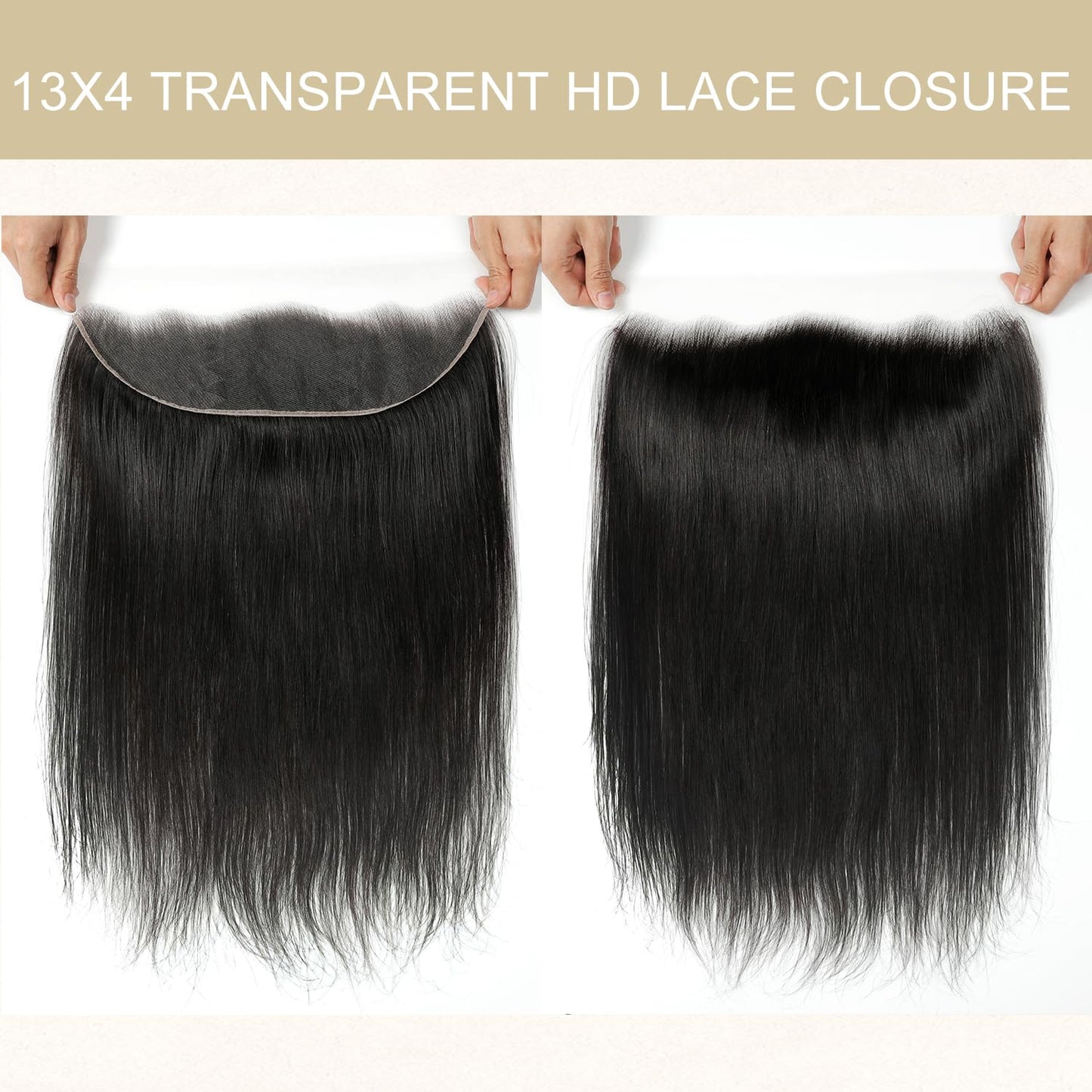 5x5 HD Lace Closure Body Wave Human Hair - Pre-Plucked Natural Hairline (10 Inch, Natural Color)