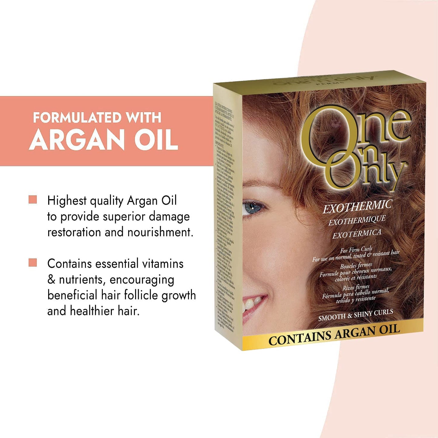 One 'n Only Moisturizing Alkaline Perm with Argan Oil, Moderate to Firm Curls, Fresh Scent, True-to-Rod Size Curls, Leaves Hair Shiny, Moisturized, and Manageable,