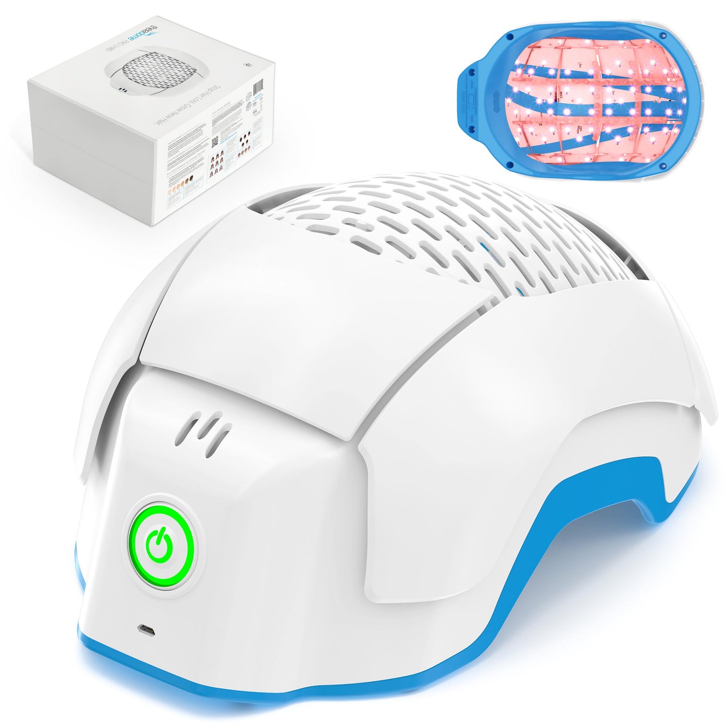 Theradome PRO Laser Hair Growth Helmet LH80 – 100% Laser, No Ineffective LEDs – FDA-Cleared Red Light Therapy for Hair Regrowth 2x Week – Made in the USA