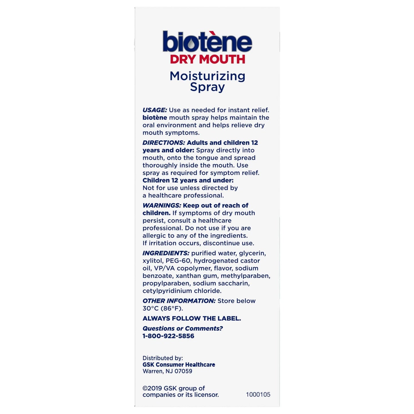Ravazzi Biotene Moisturizing Dry Mouth Spray, Moisturizing Spray for Dry Mouth and Bad Breath, Gentle Mint - 1.5 fl oz for Children and Adults (Pack of 1)